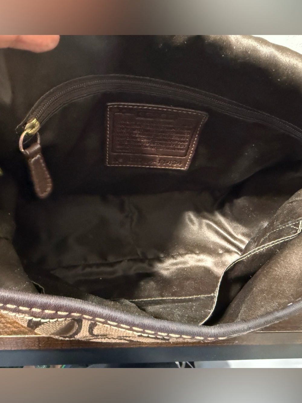 Coach Bleecker Legacy Flap Signature Canvas & Leather Shoulder Bag With Brass - Picture 12 of 16